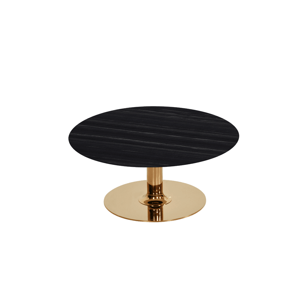 BELLA – Mix & Match Marble Coffee Table with Gold Coloured Stainless Steel Base (800mm)