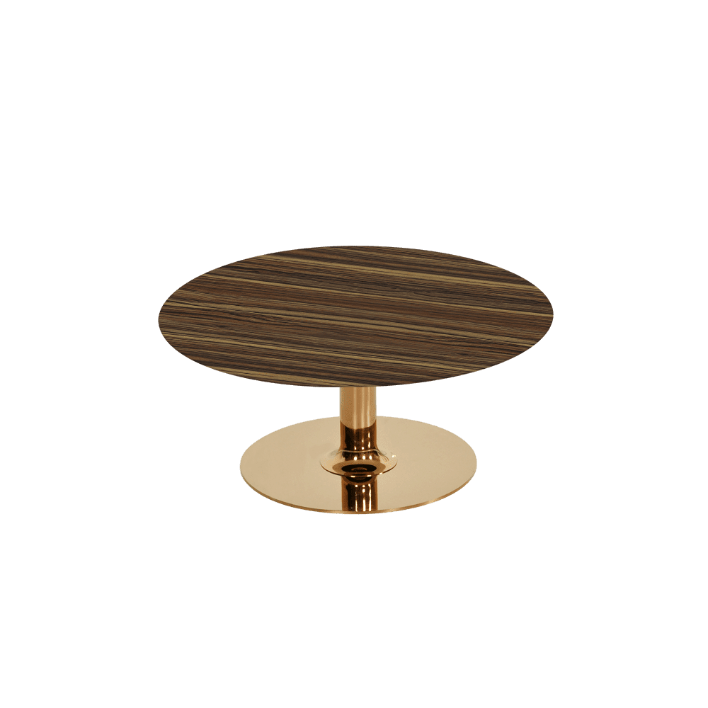 BELLA – Mix & Match Marble Coffee Table with Gold Coloured Stainless Steel Base (800mm)