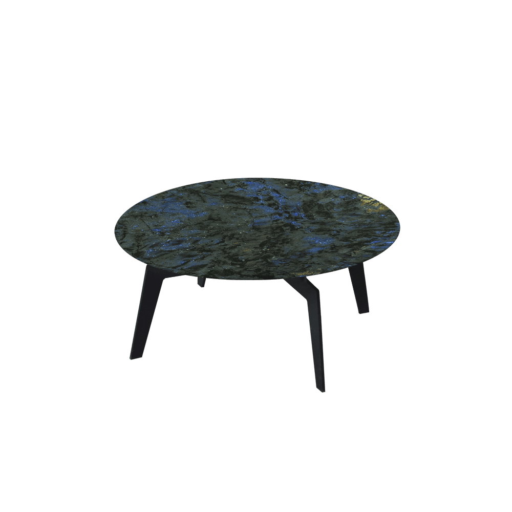 ELENA – Mix & Match Marble Coffee Table with Black Metal Leg (0.8m)