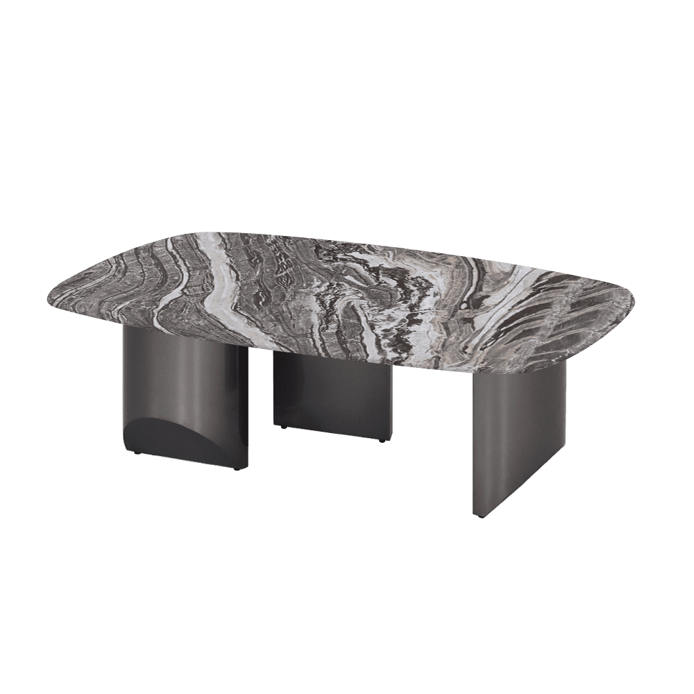 NOA – Mix & Match Marble Coffee Table with Stainless Steel Leg (1200mm x 700mm)