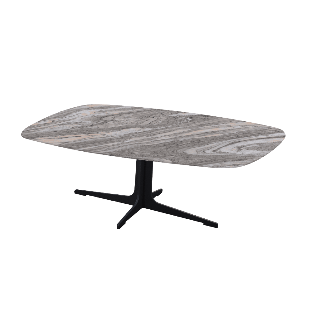 TARINA – Mix & Match Marble Coffee Table with Black Metal Leg (1200mm x 700mm)