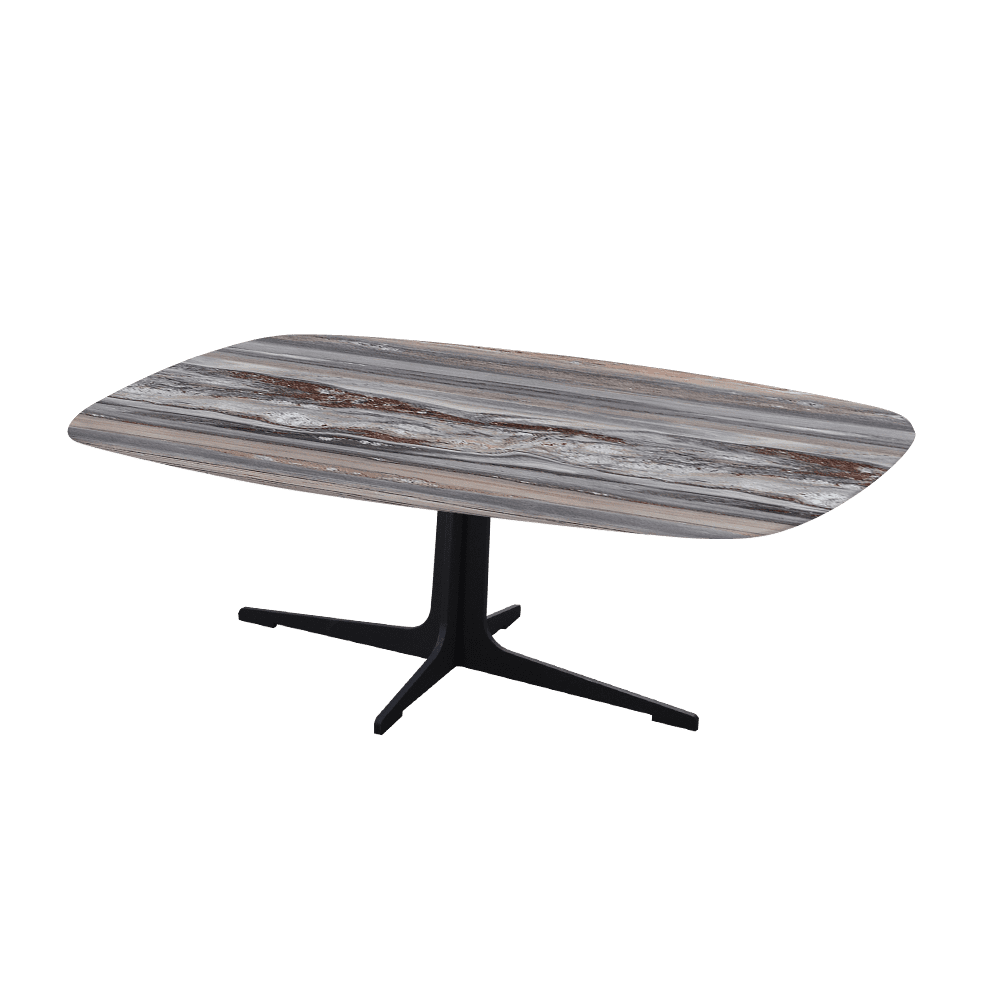 TARINA – Mix & Match Marble Coffee Table with Black Metal Leg (1200mm x 700mm)