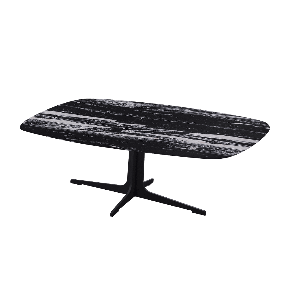 TARINA – Mix & Match Marble Coffee Table with Black Metal Leg (1200mm x 700mm)