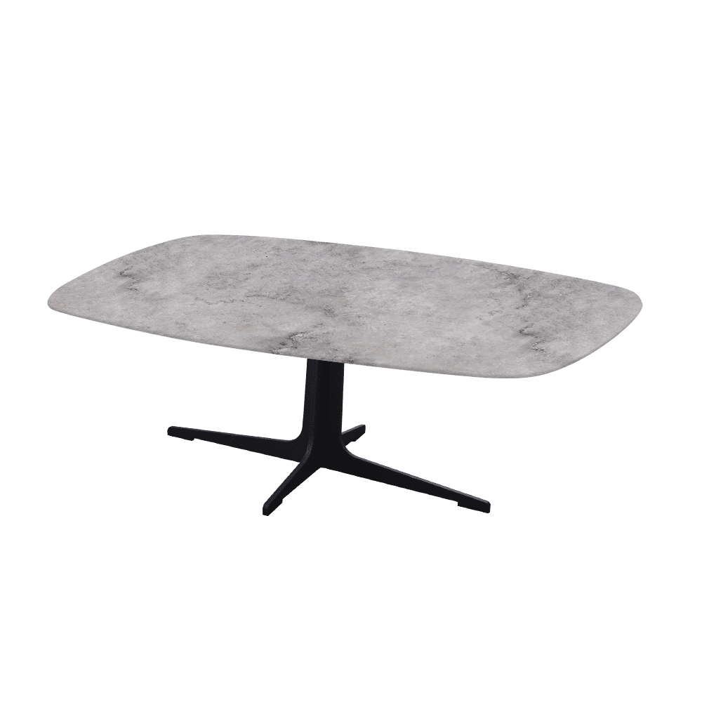 TARINA – Mix & Match Marble Coffee Table with Black Metal Leg (1200mm x 700mm)