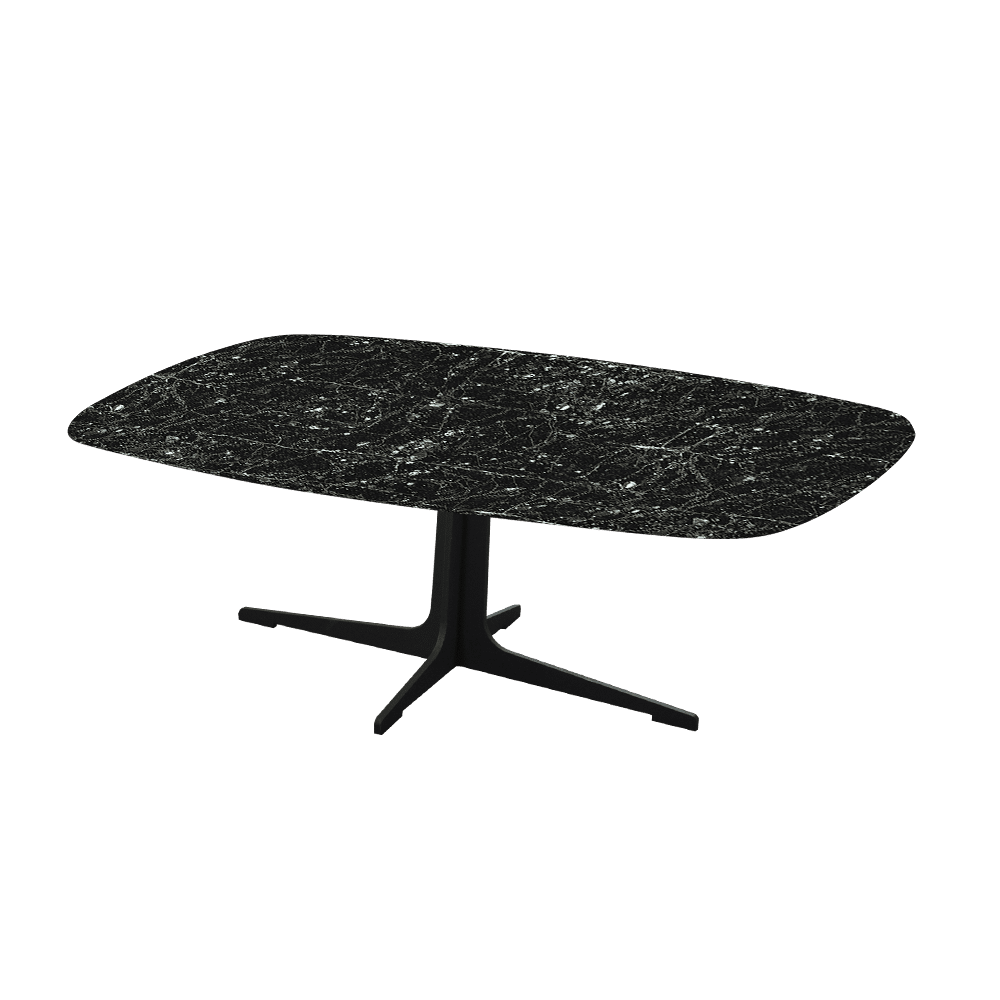 TARINA – Mix & Match Marble Coffee Table with Black Metal Leg (1200mm x 700mm)