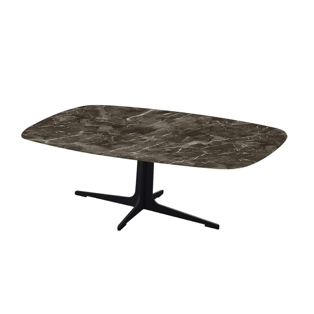TARINA – Mix & Match Marble Coffee Table with Black Metal Leg (1200mm x 700mm)