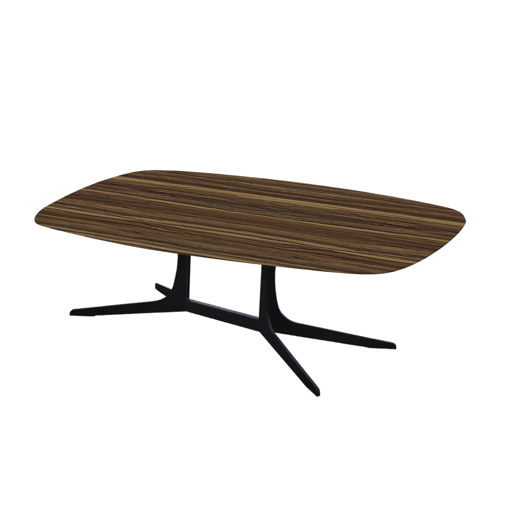 HANNA – Mix & Match Marble Coffee Table with Black Metal Leg (1200mm x 700mm)