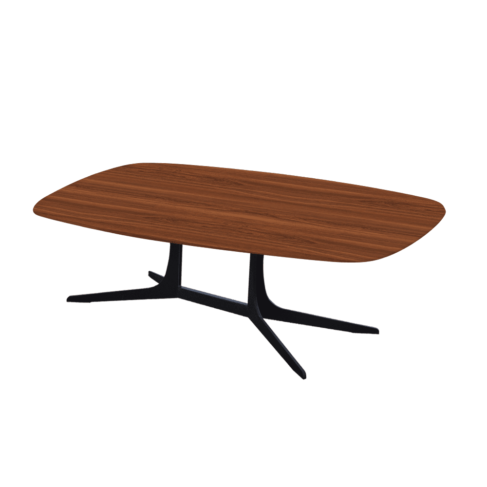 HANNA – Mix & Match Marble Coffee Table with Black Metal Leg (1200mm x 700mm)