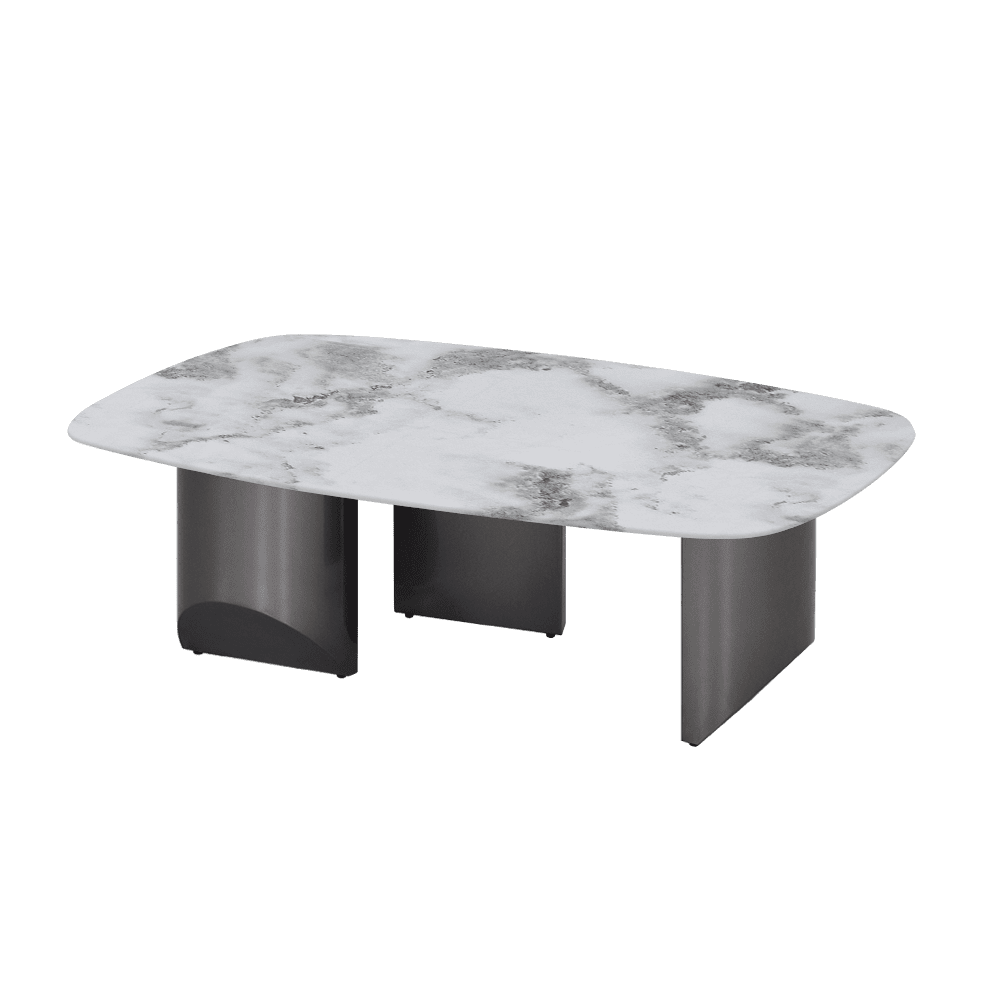 NOA – Mix & Match Marble Coffee Table with Stainless Steel Leg (1200mm x 700mm)
