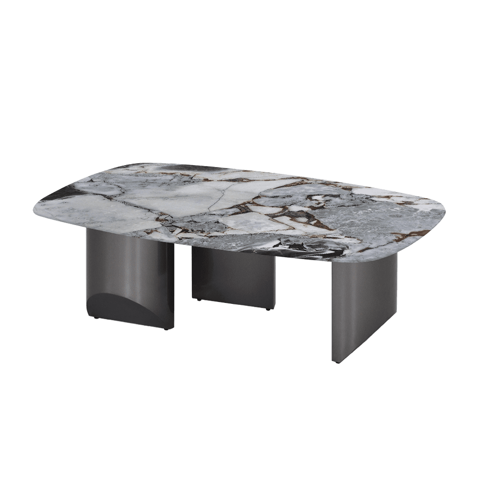 NOA – Mix & Match Marble Coffee Table with Stainless Steel Leg (1200mm x 700mm)
