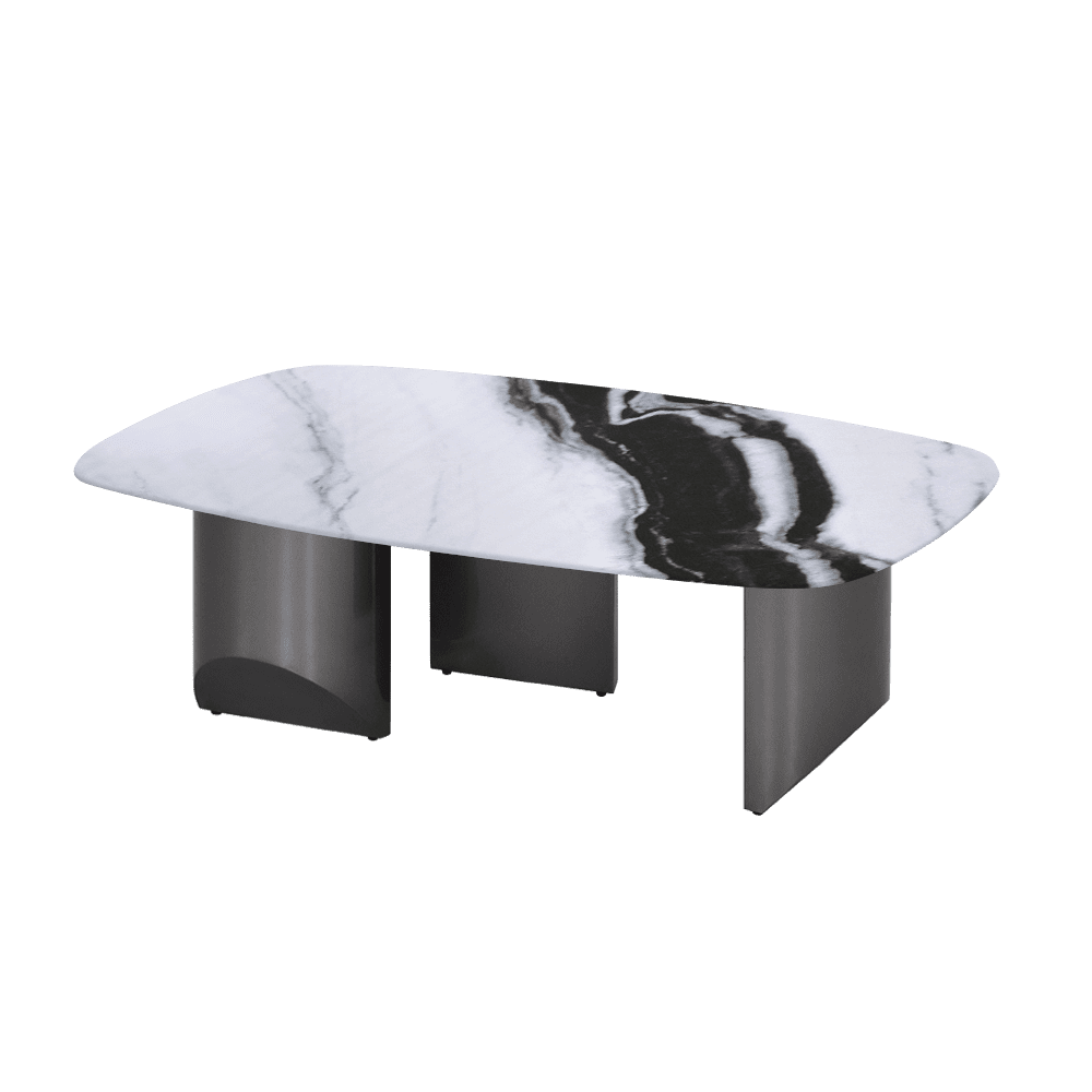 NOA – Mix & Match Marble Coffee Table with Stainless Steel Leg (1200mm x 700mm)