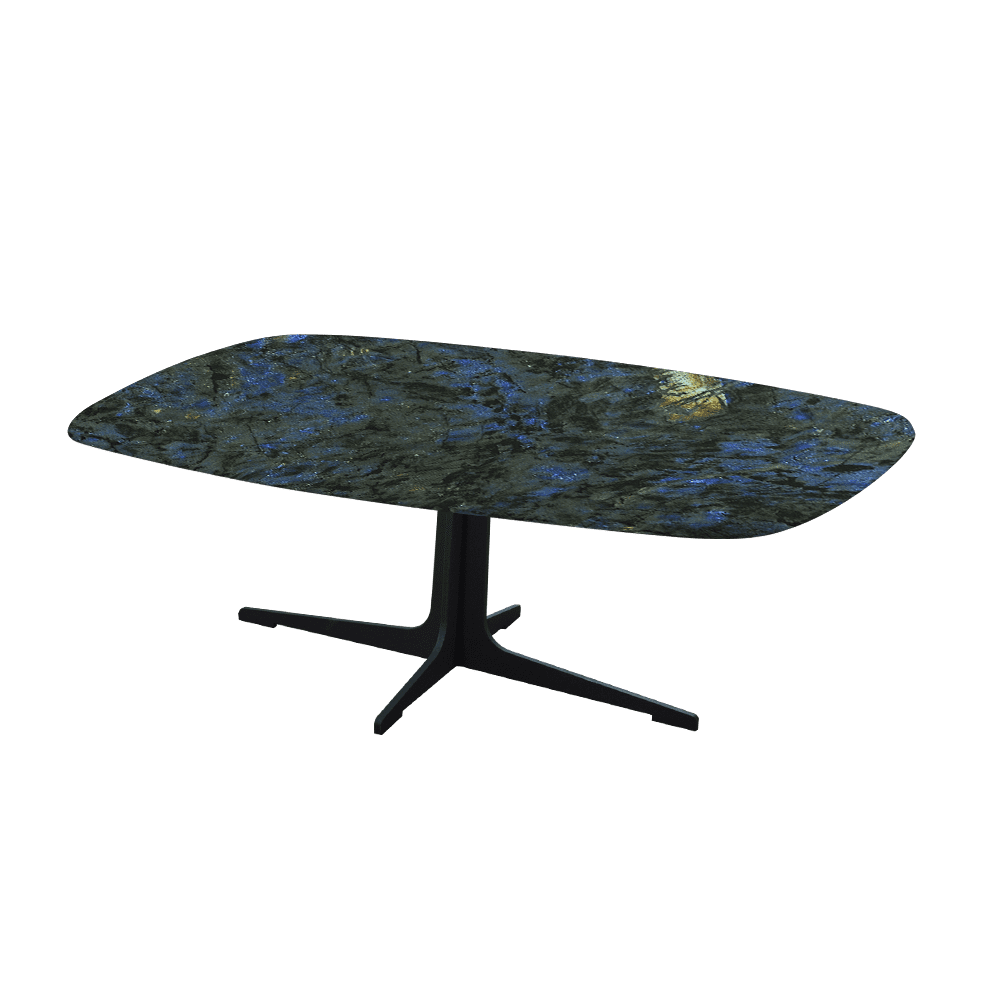 TARINA – Mix & Match Marble Coffee Table with Black Metal Leg (1200mm x 700mm)