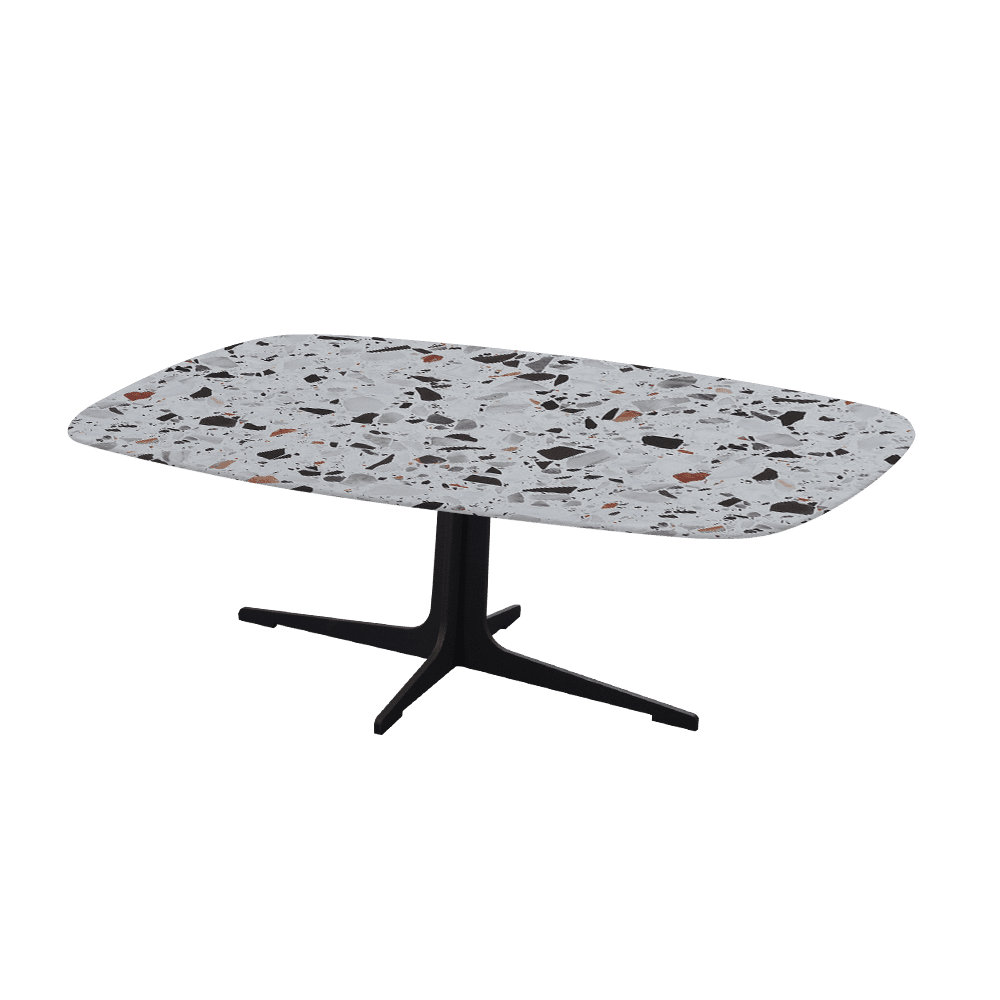 TARINA – Mix & Match Marble Coffee Table with Black Metal Leg (1200mm x 700mm)