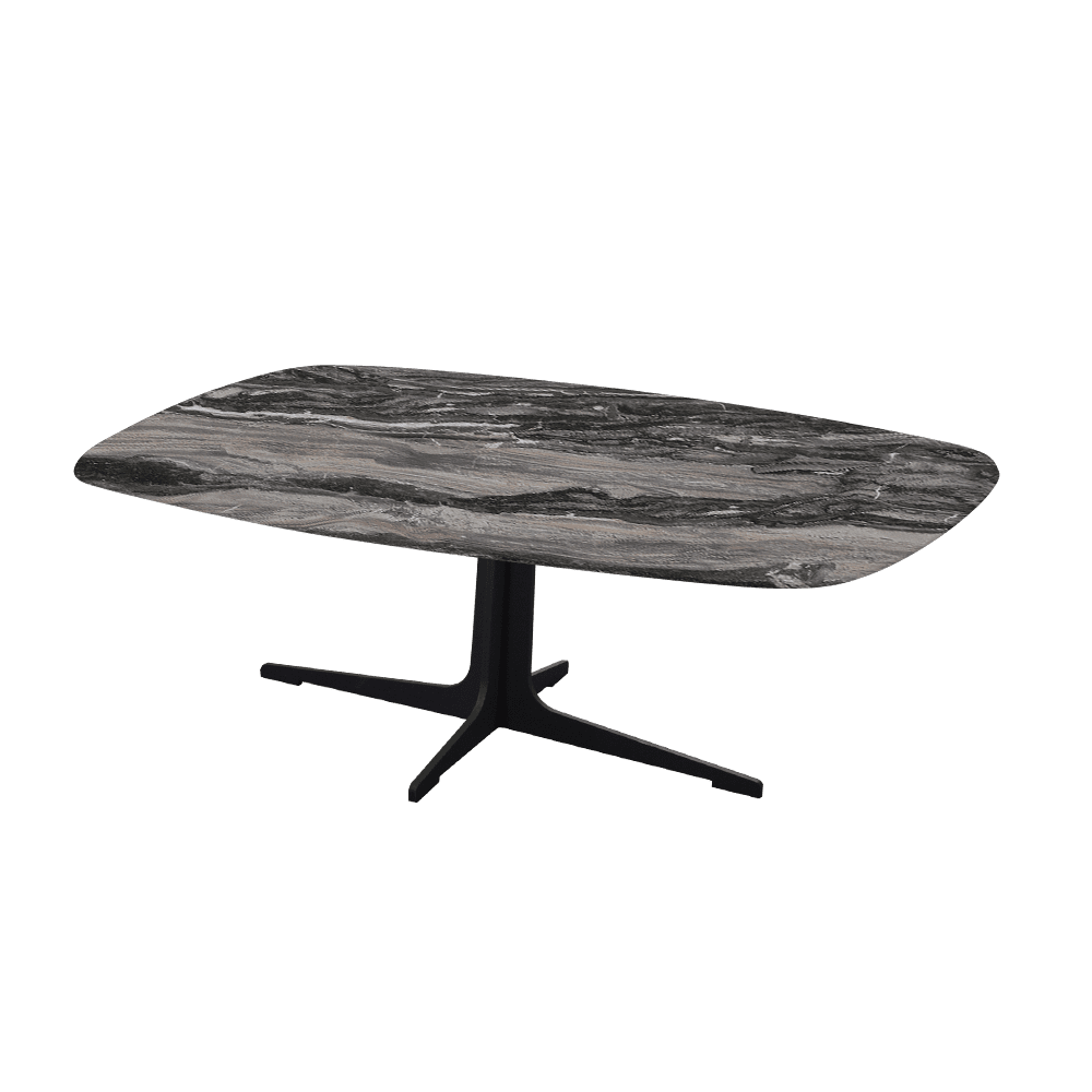 TARINA – Mix & Match Marble Coffee Table with Black Metal Leg (1200mm x 700mm)