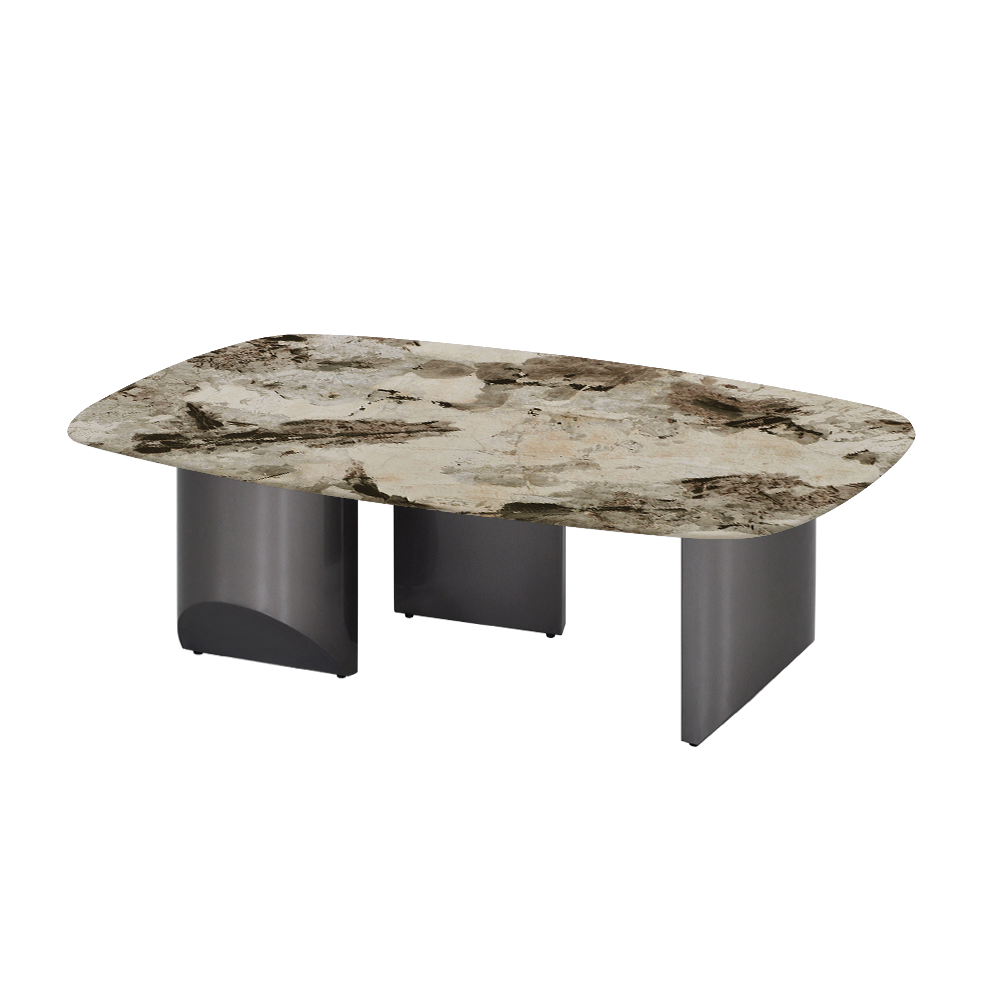 NOA – Mix & Match Marble Coffee Table with Stainless Steel Leg (1200mm x 700mm)