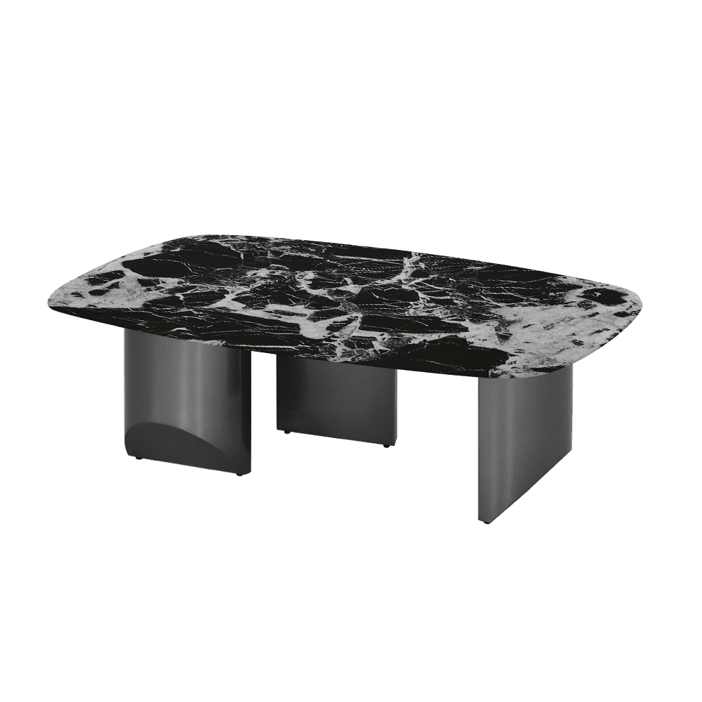 NOA – Mix & Match Marble Coffee Table with Stainless Steel Leg (1200mm x 700mm)