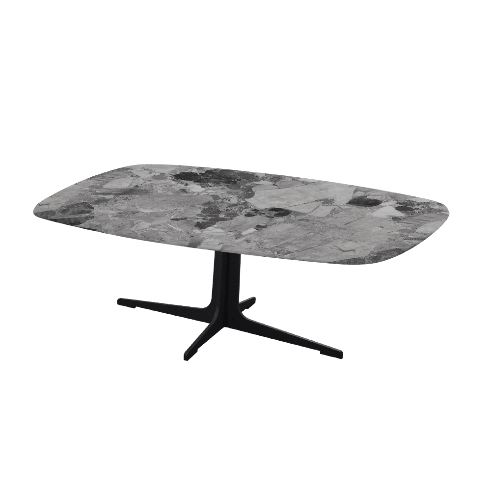 TARINA – Mix & Match Marble Coffee Table with Black Metal Leg (1200mm x 700mm)