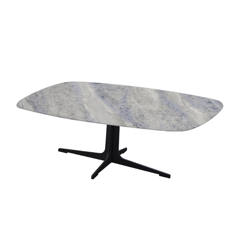TARINA – Mix & Match Marble Coffee Table with Black Metal Leg (1200mm x 700mm)