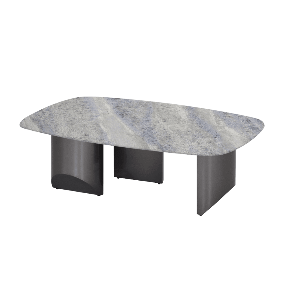 NOA – Mix & Match Marble Coffee Table with Stainless Steel Leg (1200mm x 700mm)