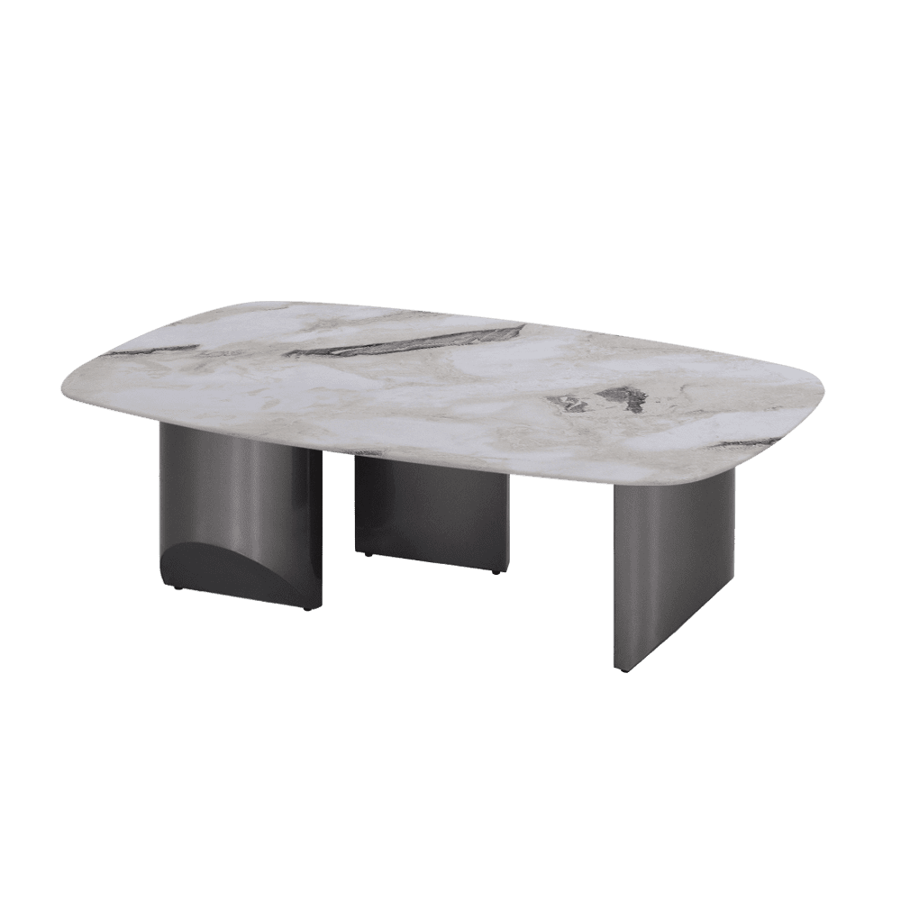 NOA – Mix & Match Marble Coffee Table with Stainless Steel Leg (1200mm x 700mm)
