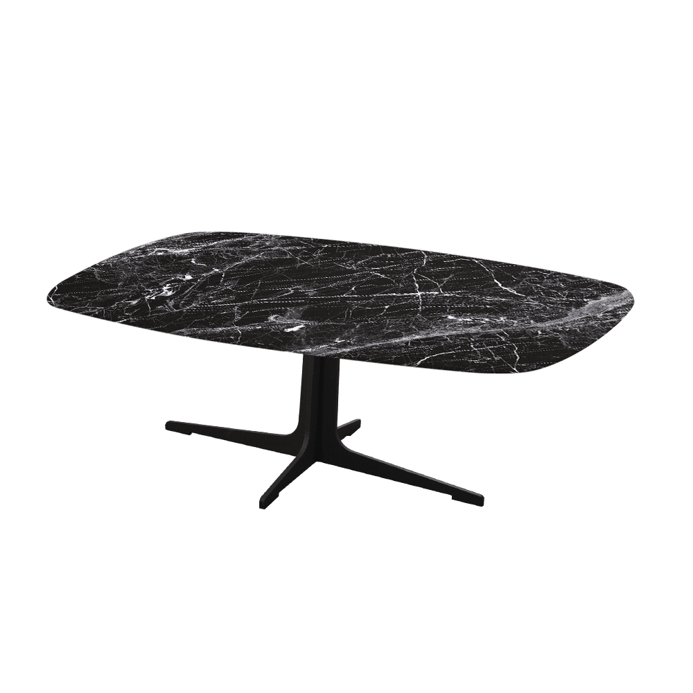 TARINA – Mix & Match Marble Coffee Table with Black Metal Leg (1200mm x 700mm)