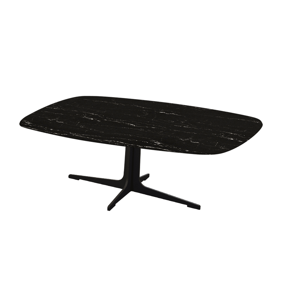 TARINA – Mix & Match Marble Coffee Table with Black Metal Leg (1200mm x 700mm)