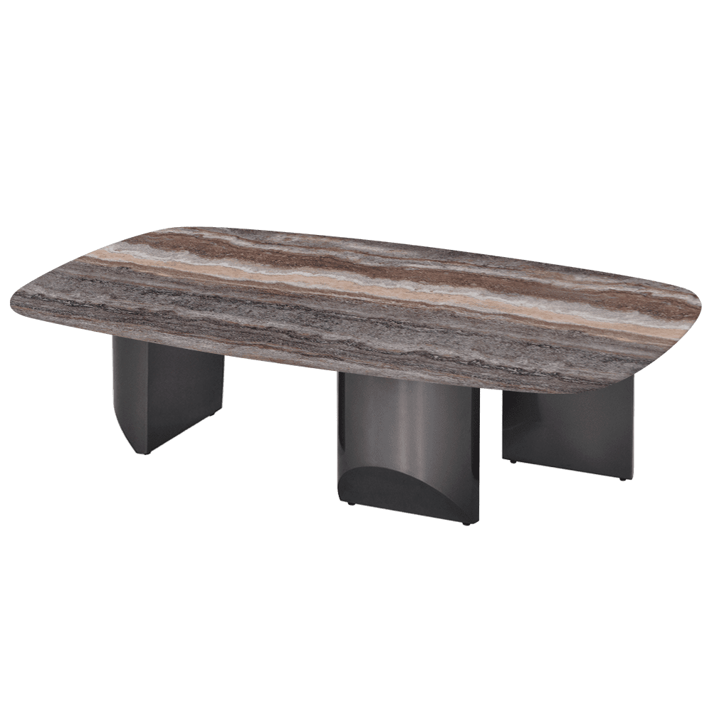 NOA – Mix & Match Marble Coffee Table with Stainless Steel Leg (1400mm x 800mm)