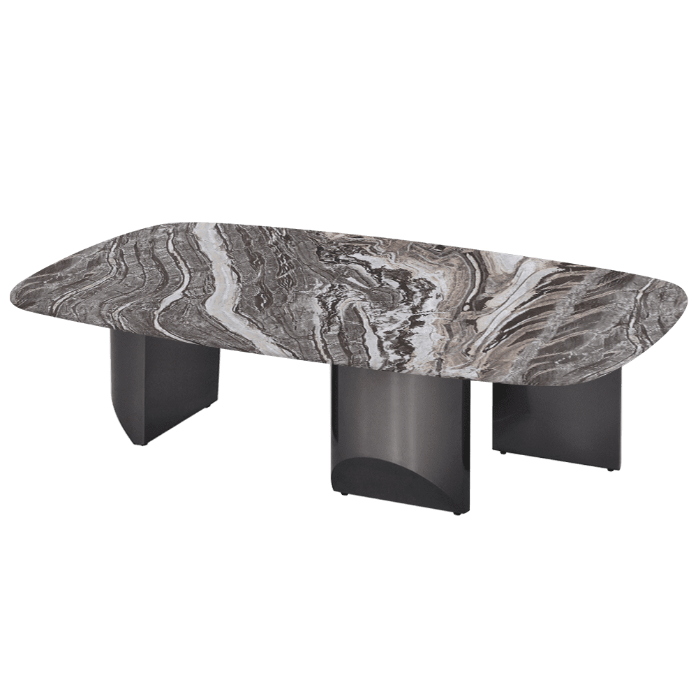 NOA – Mix & Match Marble Coffee Table with Stainless Steel Leg (1400mm x 800mm)