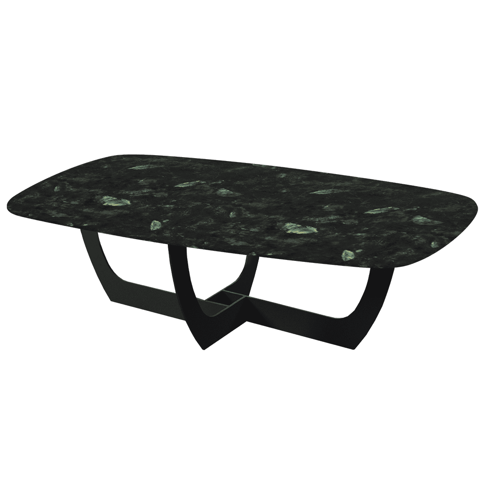 VIENNA – Mix & Match Marble Coffee Table with Black Metal Leg (1400mmx800mm)