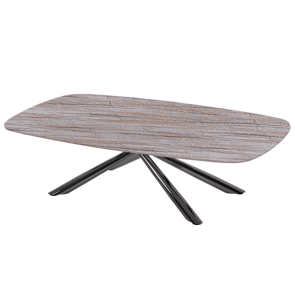 XYLIA – Mix & Match Marble Coffee Table with Black Glossy Metal Leg (1400mm x 800mm)