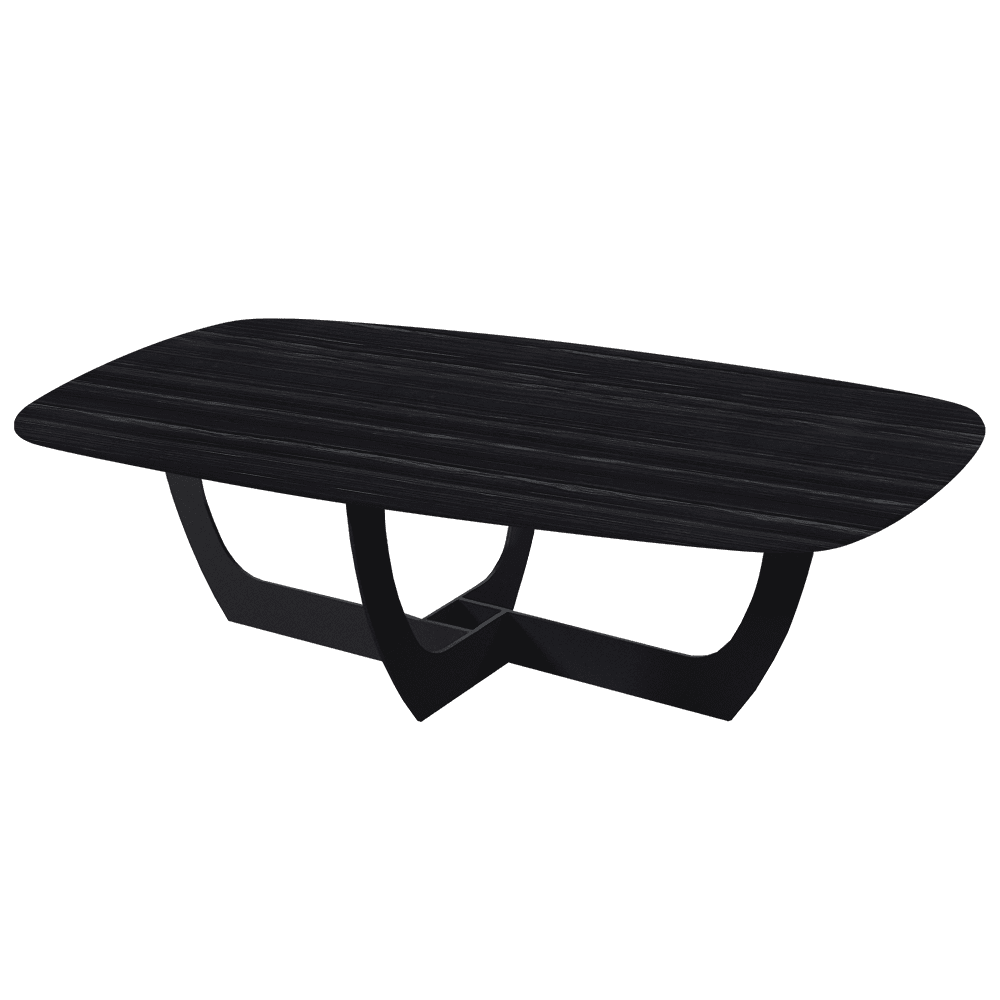 VIENNA – Mix & Match Marble Coffee Table with Black Metal Leg (1400mmx800mm)