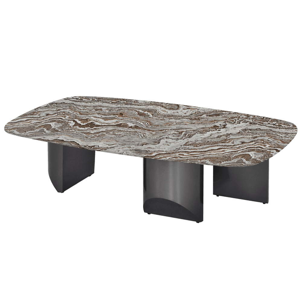 NOA – Mix & Match Marble Coffee Table with Stainless Steel Leg (1400mm x 800mm)