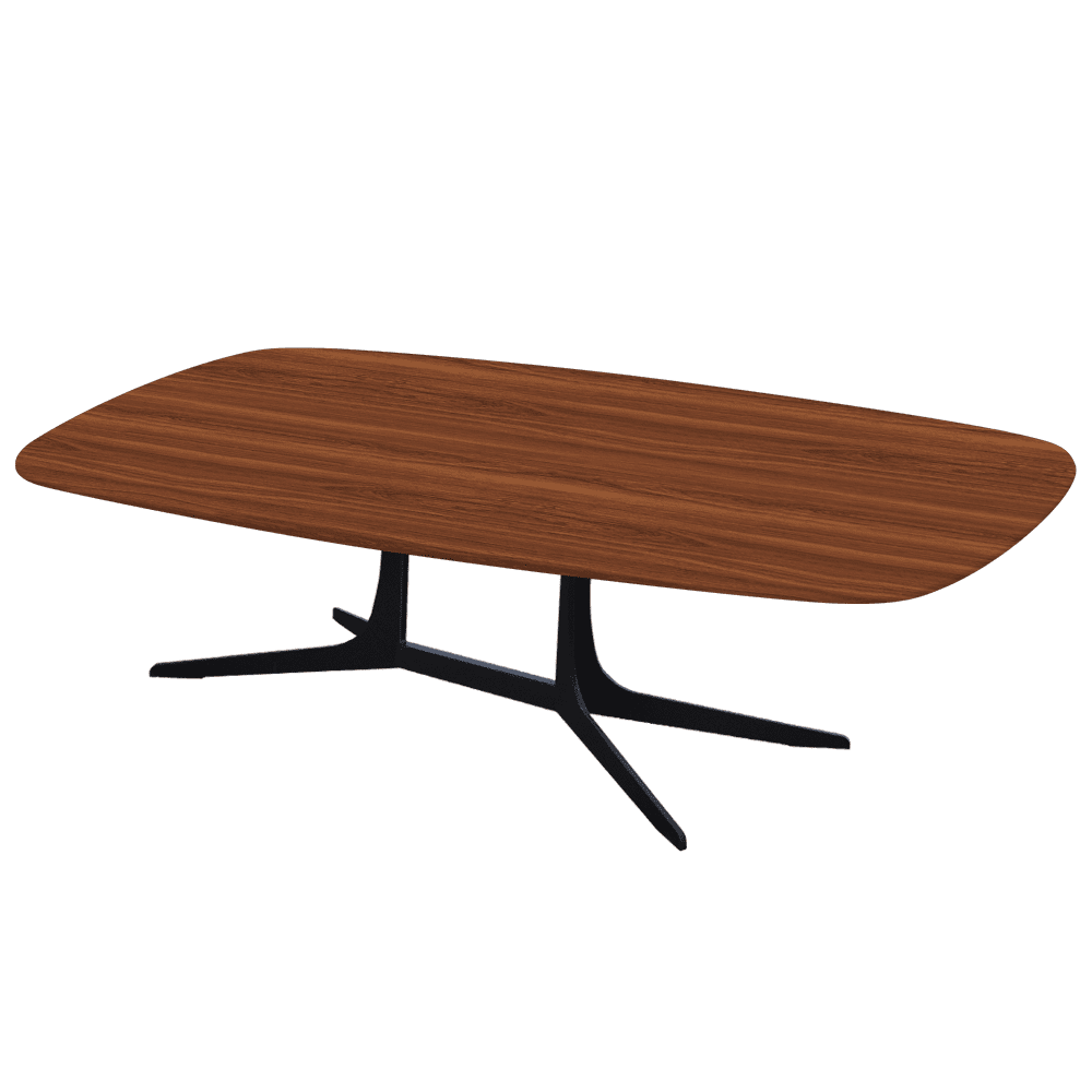 HANNA – Mix & Match Marble Coffee Table with Black Metal Leg (1400mm x 800mm)