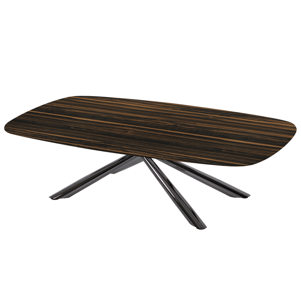 XYLIA – Mix & Match Marble Coffee Table with Black Glossy Metal Leg (1400mm x 800mm)
