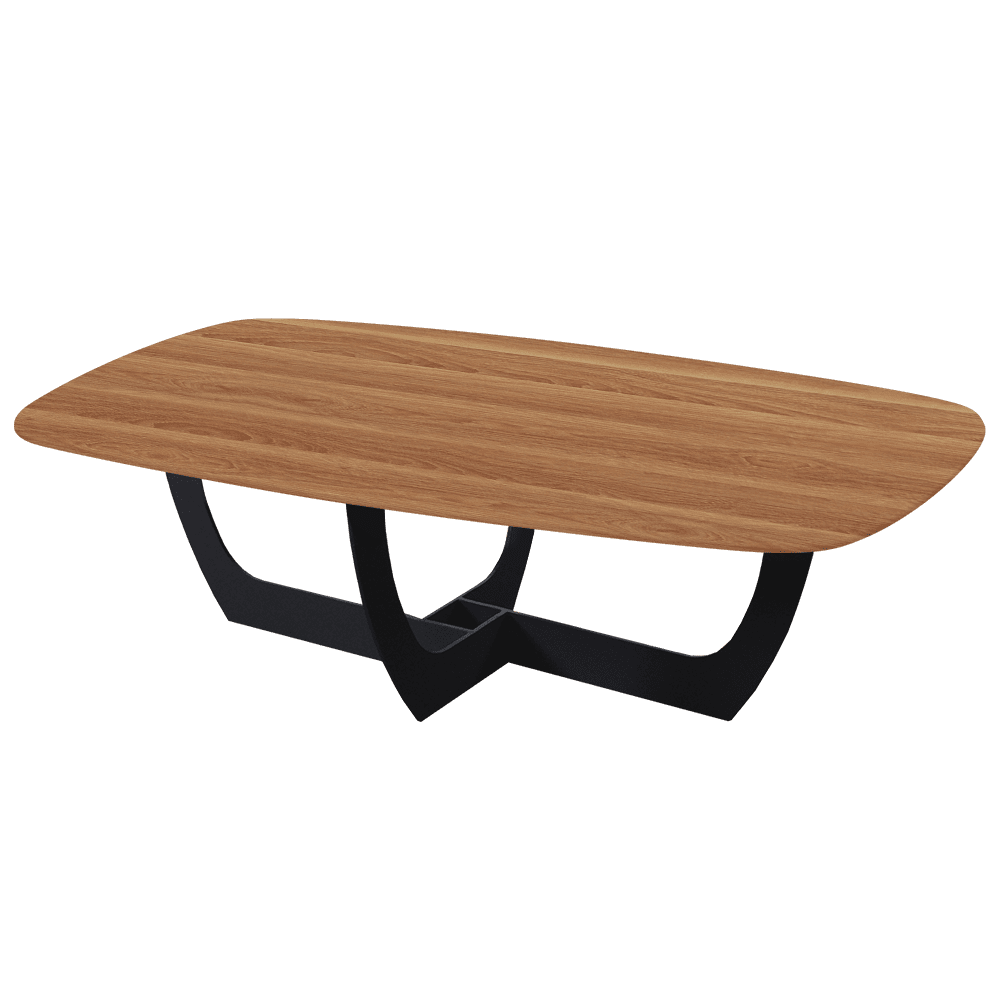 VIENNA – Mix & Match Marble Coffee Table with Black Metal Leg (1400mmx800mm)
