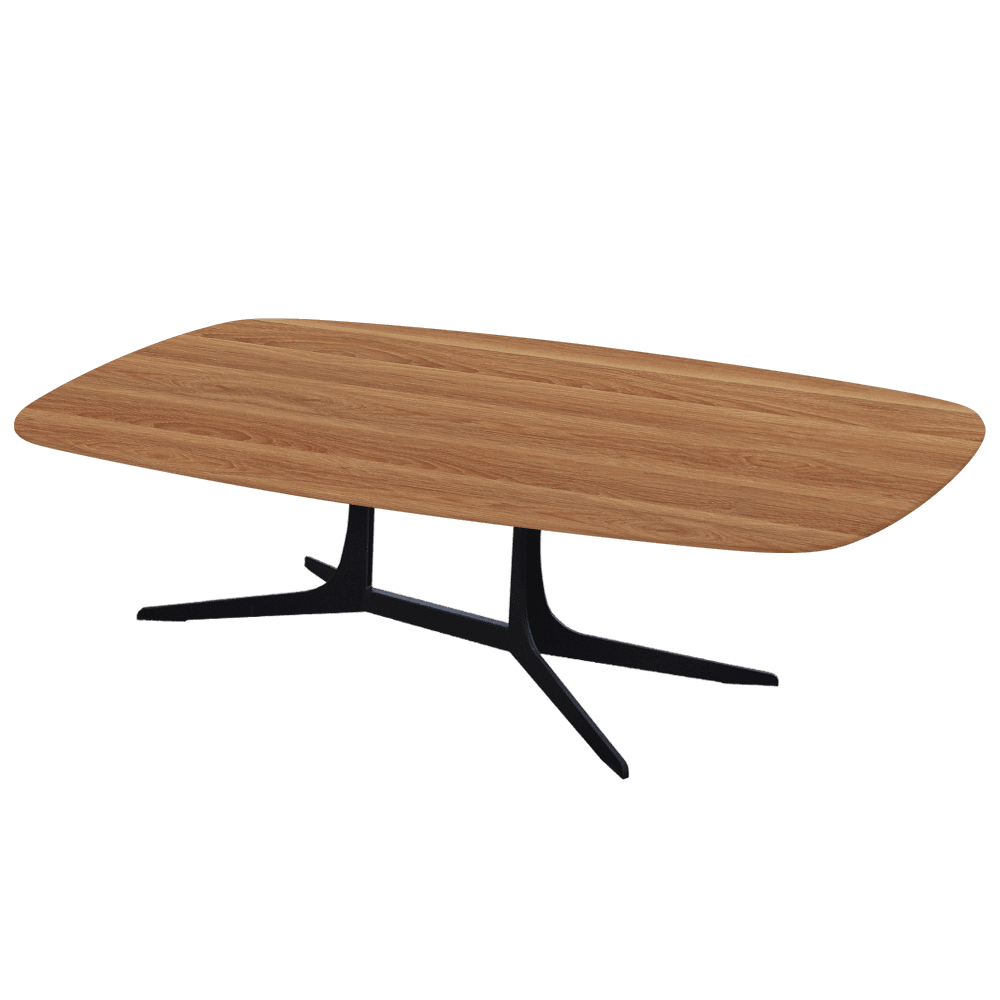 HANNA – Mix & Match Marble Coffee Table with Black Metal Leg (1400mm x 800mm)