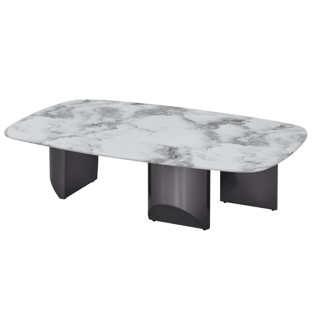 NOA – Mix & Match Marble Coffee Table with Stainless Steel Leg (1400mm x 800mm)