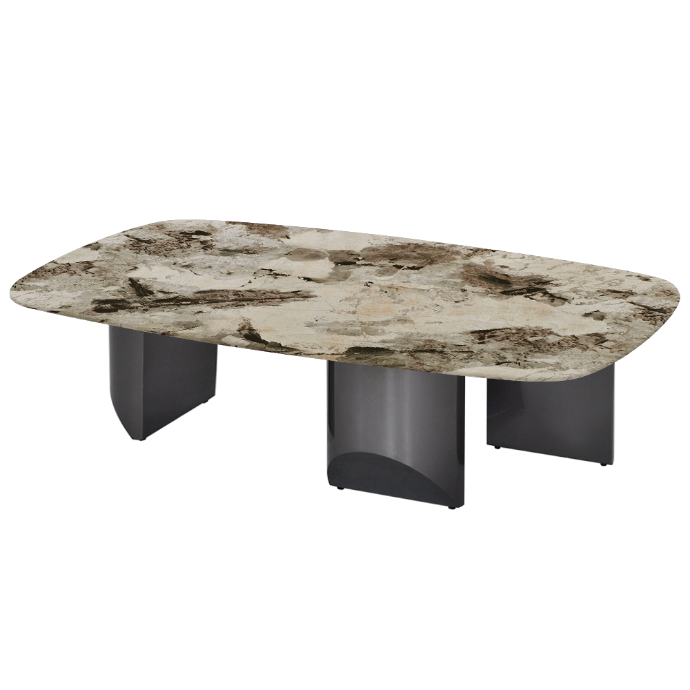 NOA – Mix & Match Marble Coffee Table with Stainless Steel Leg (1400mm x 800mm)