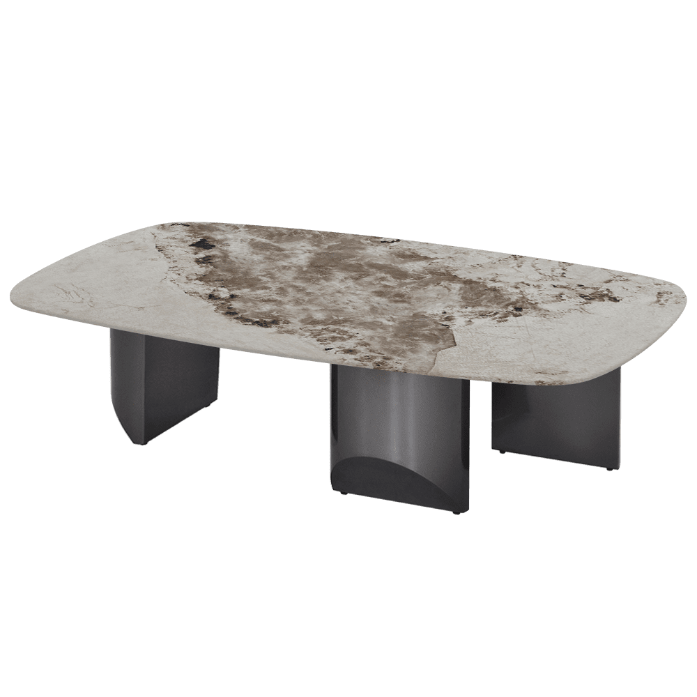 NOA – Mix & Match Marble Coffee Table with Stainless Steel Leg (1400mm x 800mm)