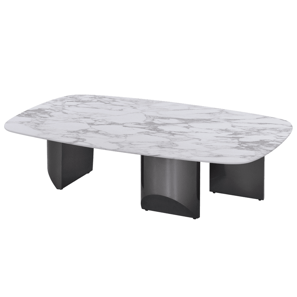 NOA – Mix & Match Marble Coffee Table with Stainless Steel Leg (1400mm x 800mm)