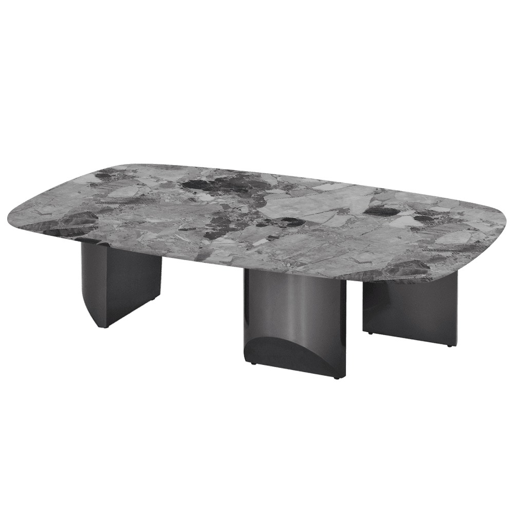 NOA – Mix & Match Marble Coffee Table with Stainless Steel Leg (1400mm x 800mm)