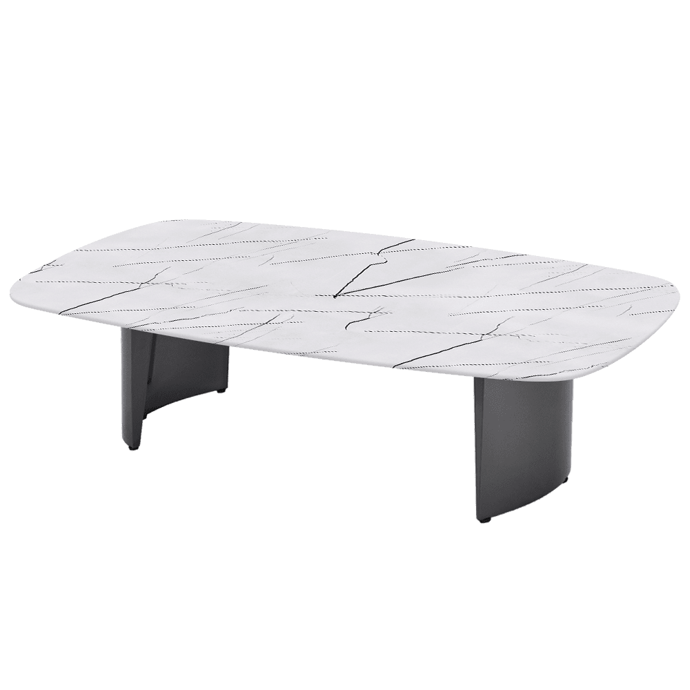 LUA – Mix & Match Marble Coffee Table with Stainless Steel Leg (1400mm x 800mm)