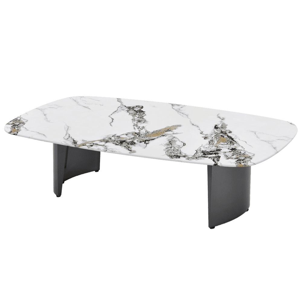 LUA – Mix & Match Marble Coffee Table with Stainless Steel Leg (1400mm x 800mm)
