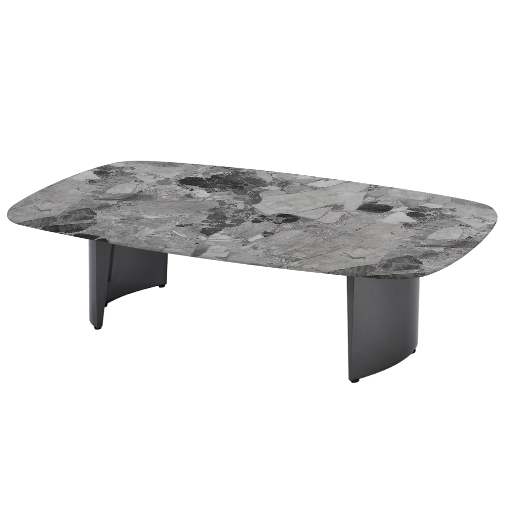 LUA – Mix & Match Marble Coffee Table with Stainless Steel Leg (1.4mx0.8m)