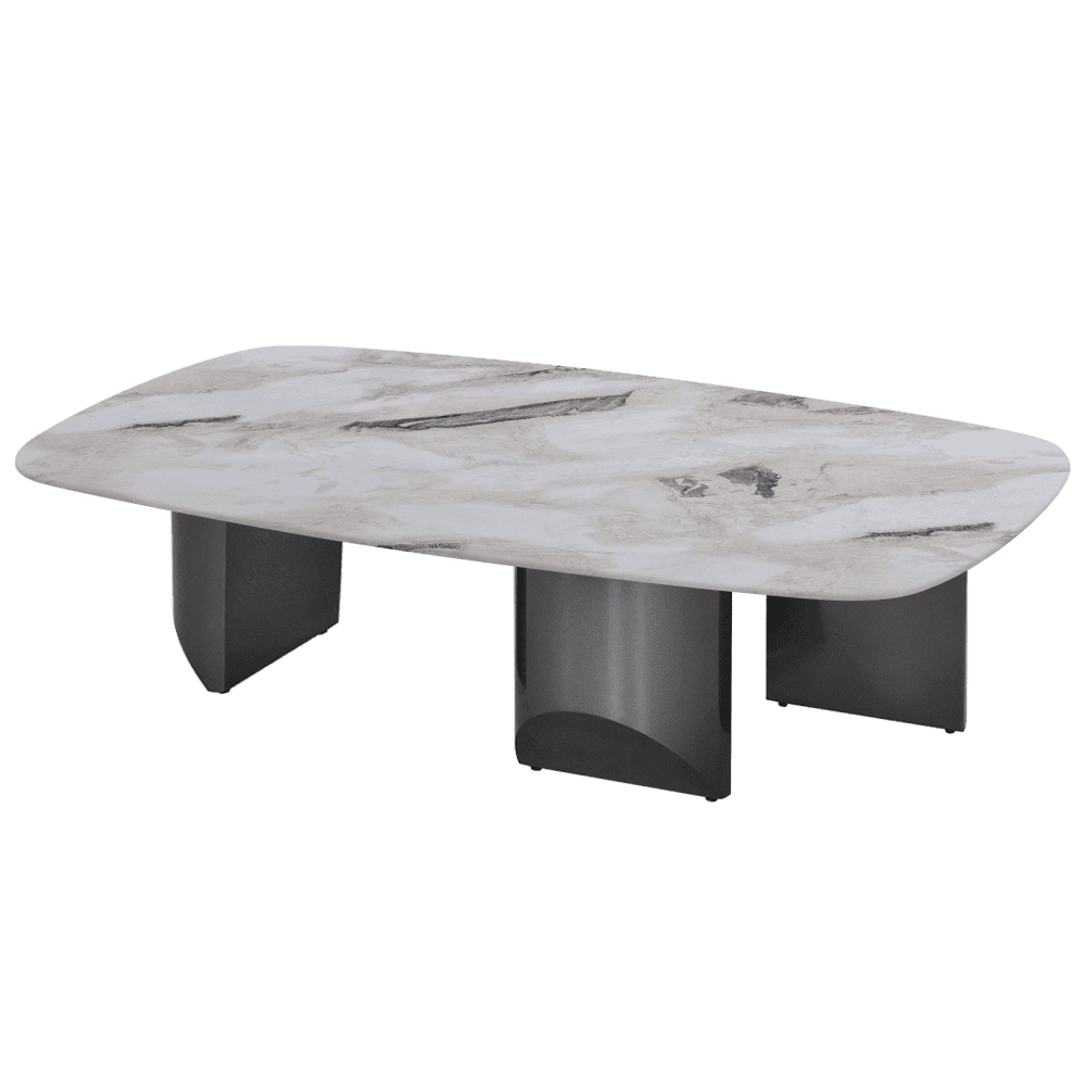 NOA – Mix & Match Marble Coffee Table with Stainless Steel Leg (1400mm x 800mm)
