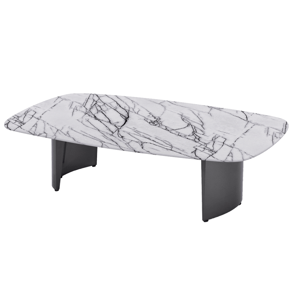 LUA – Mix & Match Marble Coffee Table with Stainless Steel Leg (1400mm x 800mm)