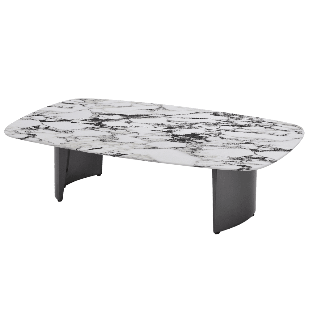 LUA – Mix & Match Marble Coffee Table with Stainless Steel Leg (1400mm x 800mm)
