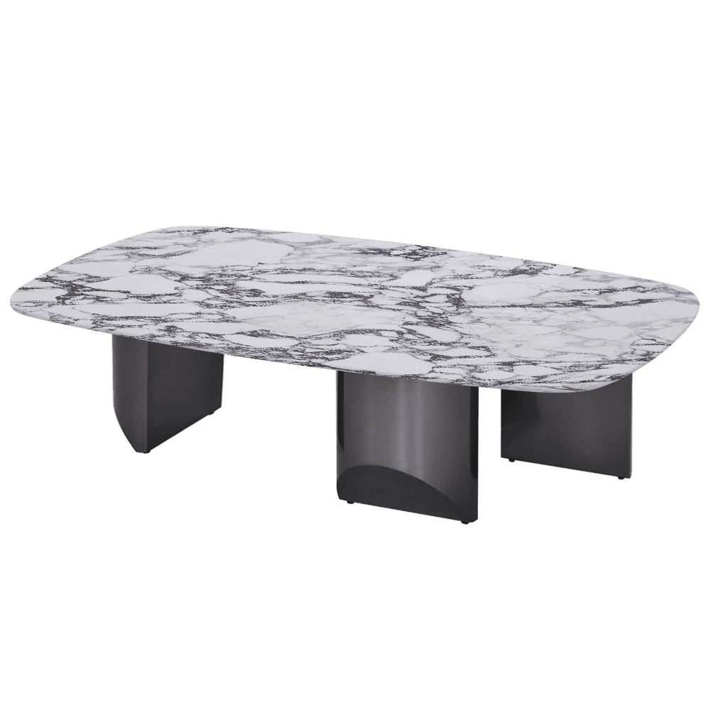 NOA – Mix & Match Marble Coffee Table with Stainless Steel Leg (1400mm x 800mm)