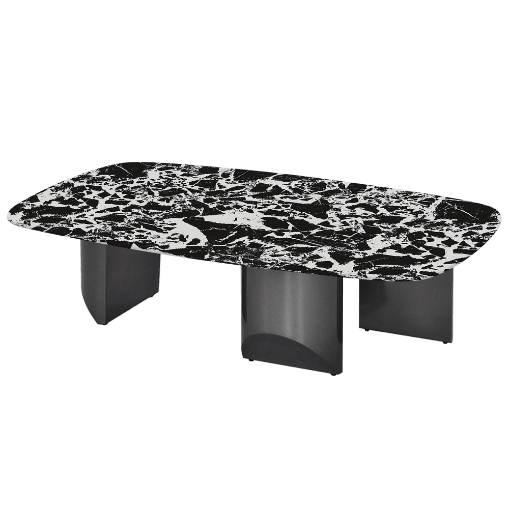 NOA – Mix & Match Marble Coffee Table with Stainless Steel Leg (1400mm x 800mm)