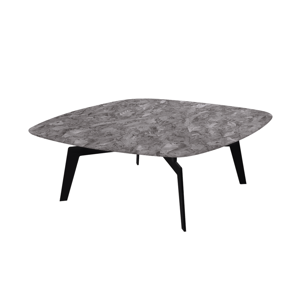 SELENA – Mix & Match Marble Coffee Table with Black Metal Leg